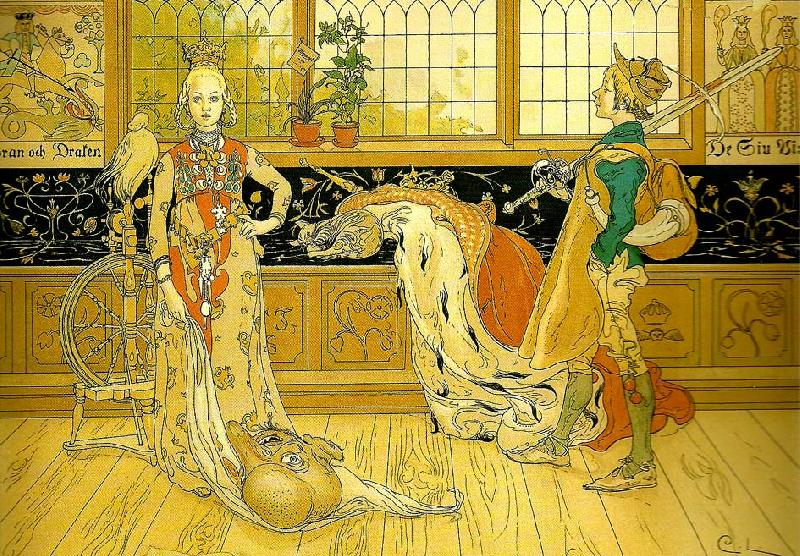 Carl Larsson sanct goran oil painting image